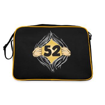 52 ENROULEMENT DE CHEMISE - Sac Retro - noir/or - Dos