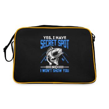 Angler - Retro Tasche - Schwarz/Gold - Hinten