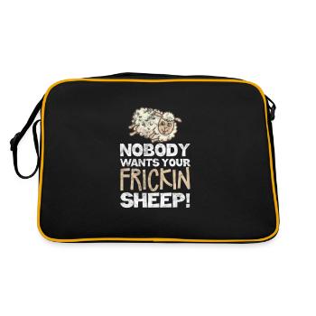 Moutons Élevage Élevage Mouton Chèvre Cadeau - Sac Retro - noir/or - Dos