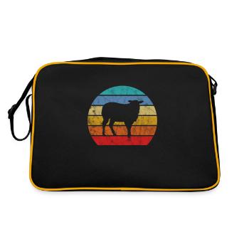 Moutons Élevage Élevage Mouton Chèvre Cadeau - Sac Retro - noir/or - Dos