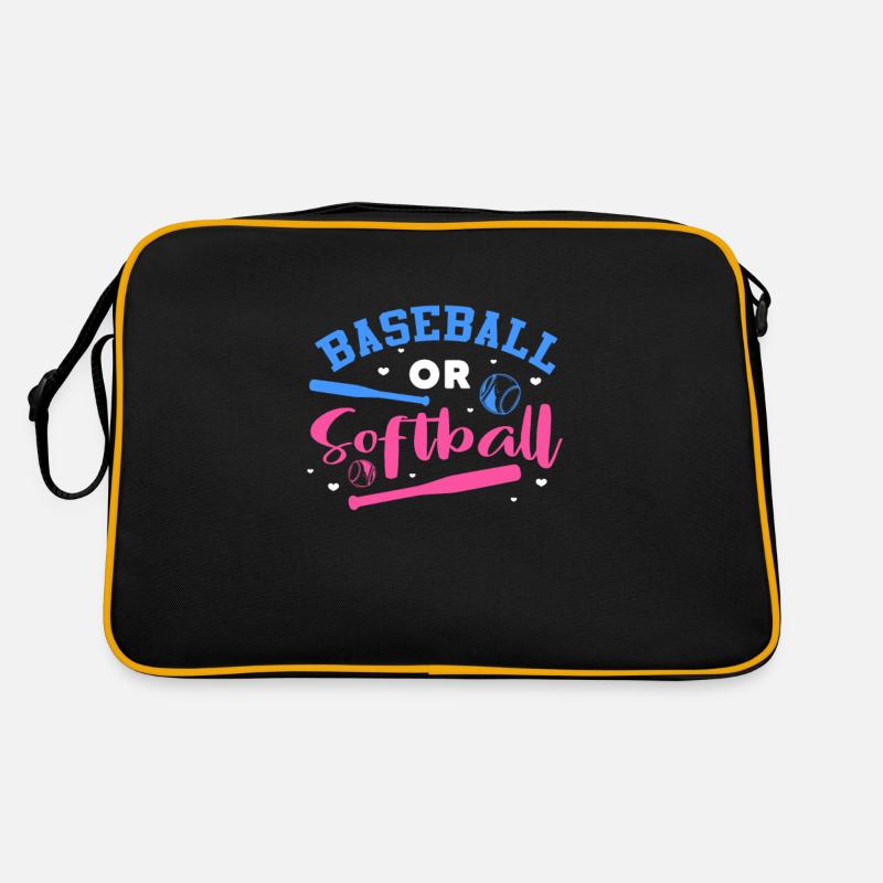 Softball Baseball Pregnancy Birth Gift - Retro Bag - black/gold