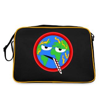Climate Change Earth Climate Protection Nature Conservation - Retro Bag - black/gold - Back
