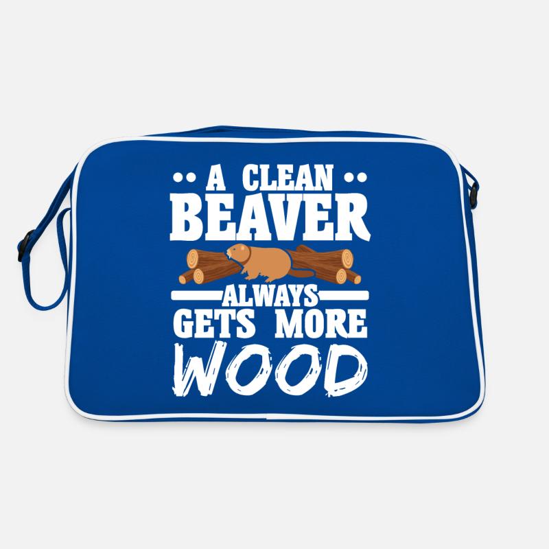 Un castor propre devient de plus en plus animal de bois Sac Retro