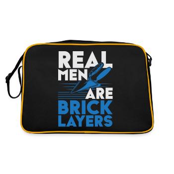 Les vrais hommes sont maçons Bricklayer Profession Maçon - Sac Retro - noir/or - Dos