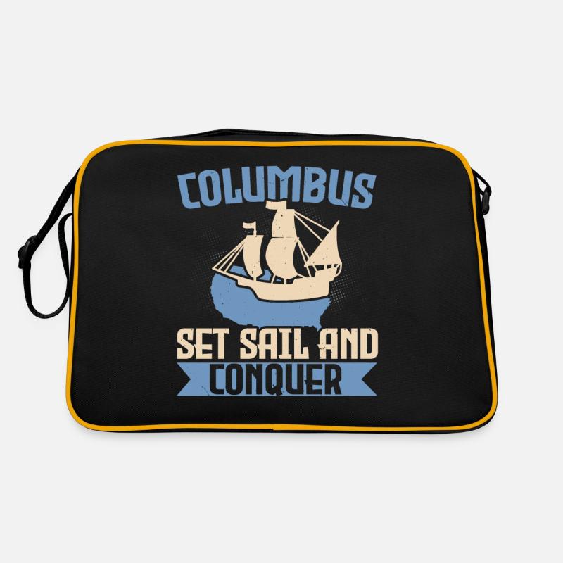 Columbus sets sail and ships conquer Columbus Retro Bag