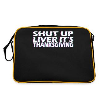 Stop The Valve Liver It Is Thanksgiving Party - Retro Bag - black/gold - Back