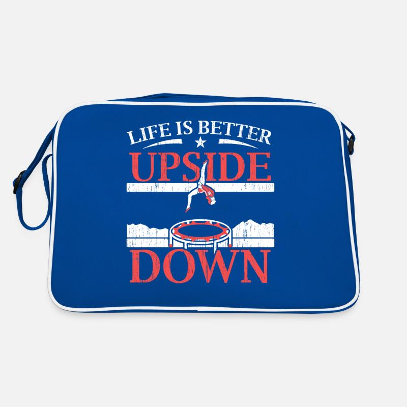 Life Is Better Upside Down Trampoline Trampoline Retro Bag