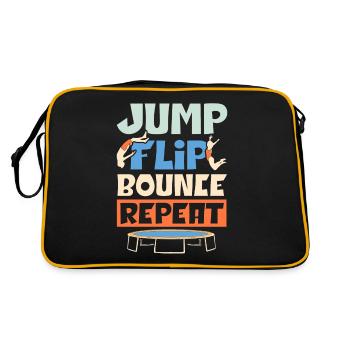 Jump Flip Bounce Repetition Trampoline Trampoli - Retro Bag - black/gold - Back