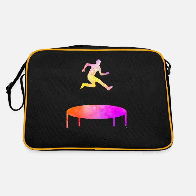 Trampolinspringer Trampolin Trampolin Trampolinspr Retro Tasche