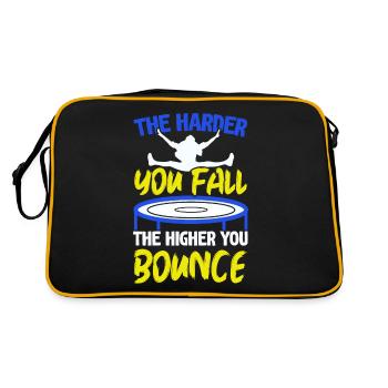 Plus vous tombez fort, plus vous sautez haut - Sac Retro - noir/or - Dos