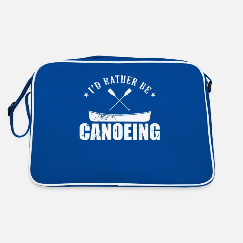 I'd rather be Canoeing Kajak Paddelboot Retro Tasche