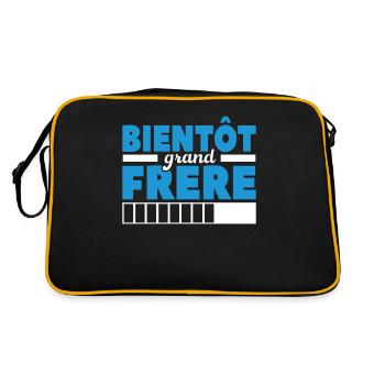 Bientôt Grand-frère - Sac Retro - noir/or - Dos