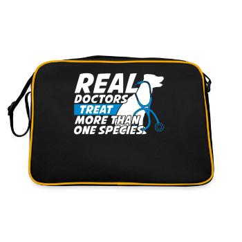 Veterinarian Veterinary Saying Veterinary Practice - Retro Bag - black/gold - Back