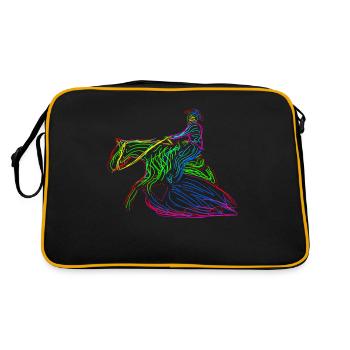 Reining dressage riding colorful Western riding - Retro Bag - black/gold - Back