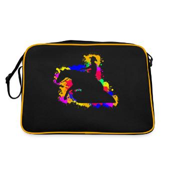 Reining Dressage Western Riding - Retro Bag - black/gold - Back