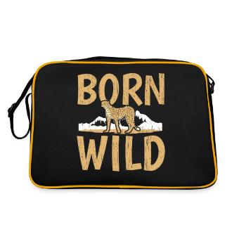 Né Guépard sauvage Gardien d’animaux sauvages - Sac Retro - noir/or - Dos
