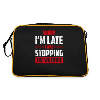 Sorry I'm Late Stopping The Wildfire - Retro Bag - black/gold - Back