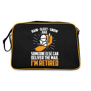 Someone Else Can Deliver The Mail Post Mitarbeiter - Retro Tasche - Schwarz/Gold - Hinten