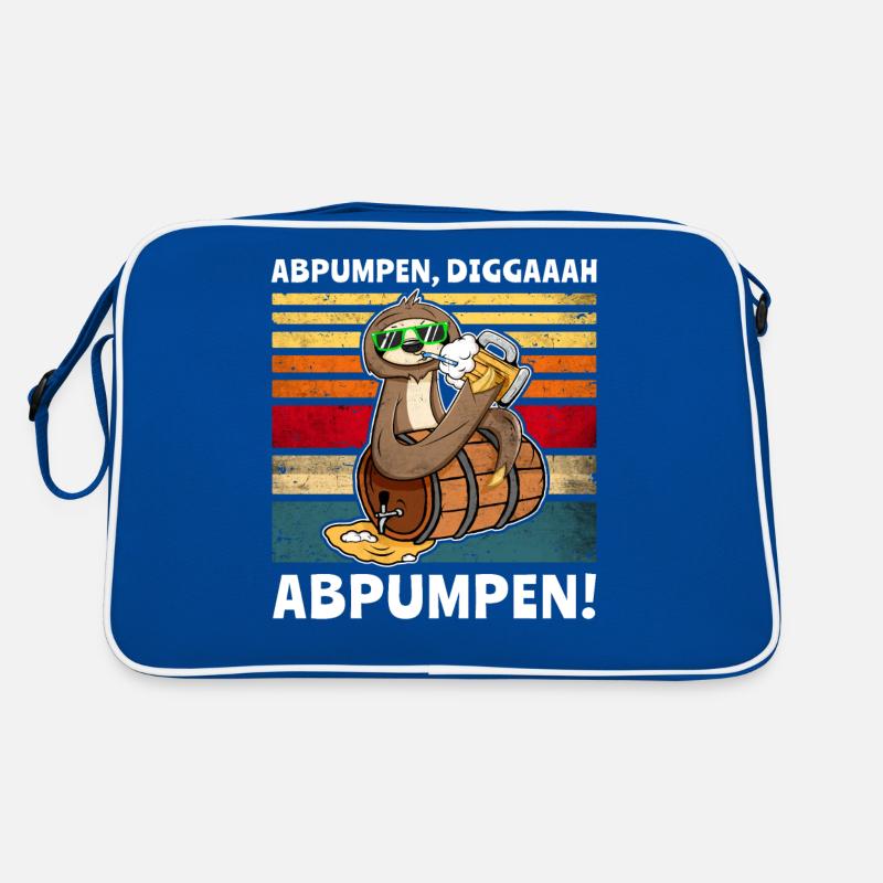 Löten Faultier Bier Retro Tasche