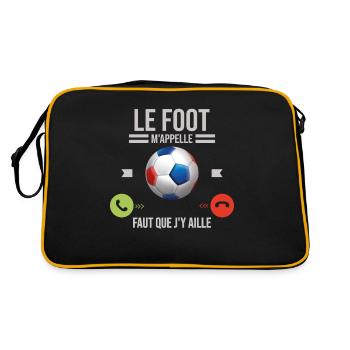 Le Foot M'appelle Faut Que J'y Aille - Sac Retro - noir/or - Dos