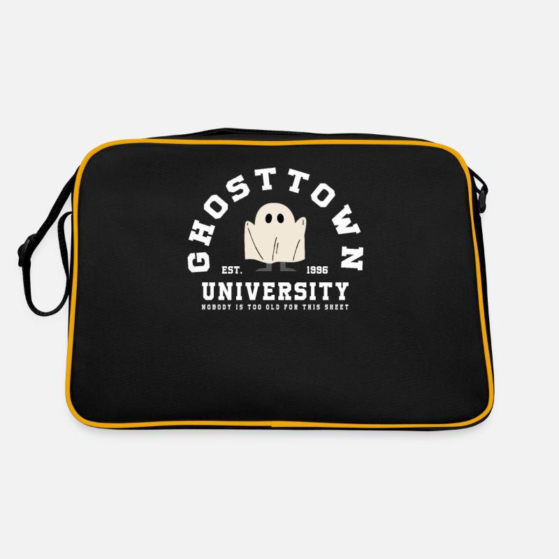 Ghosttown University, Halloween Schule - Retro Tasche - Schwarz/Gold