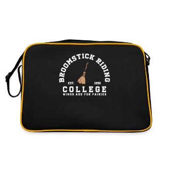 Broomstick Riding Collage, Witchcore Witch - Retro Bag - black/gold - Back