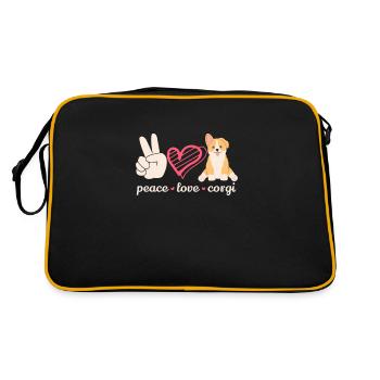 Corgi - Retro Tasche - Schwarz/Gold - Hinten
