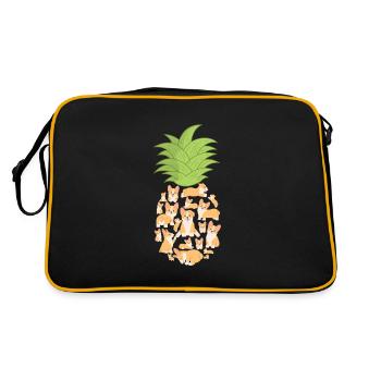 Corgi - Retro Tasche - Schwarz/Gold - Hinten