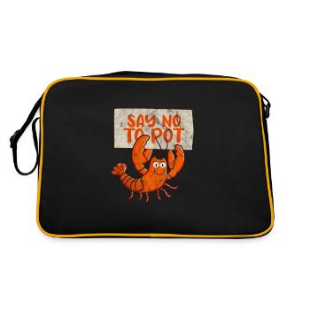 Crawfish Crawfish Seafood Crab Gift - Retro Bag - black/gold - Back