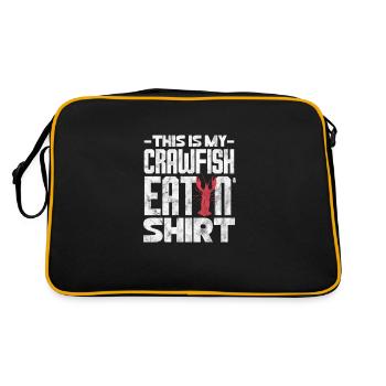 Crawfish Crawfish Seafood Crab Gift - Retro Bag - black/gold - Back
