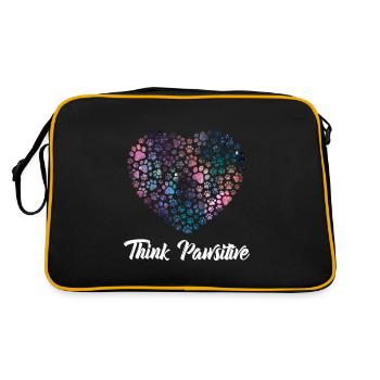 Think Positive ( Pawsitiv ) Dog Heart - Dictons pour chiens - Sac Retro - noir/or - Dos