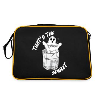 Das ist der Geist Halloween Ghost Funny - Retro Tasche - Schwarz/Gold - Hinten