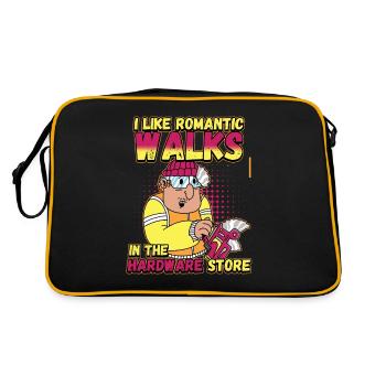 I like romantic walks in the hardware store - Retro Bag - black/gold - Back