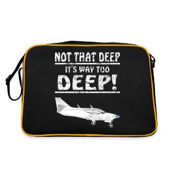 MOTORFLIEGER NOT THAT DEEP - Retro Bag - black/gold - Back