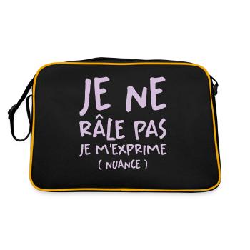 Je Ne Râle Pas Je M'exprime - Sac Retro - noir/or - Dos