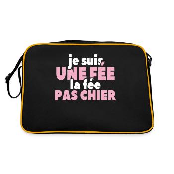 Je Suis Une Fée La Fée Pas Chier - Sac Retro - noir/or - Dos
