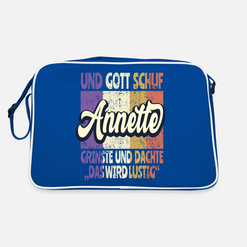 Annette Name Geschenk Geburtstag Retro Tasche