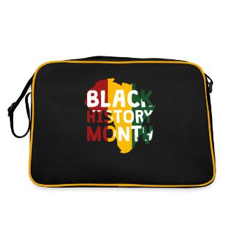 Black Pride - African Black History - Retro Tasche - Schwarz/Gold - Hinten