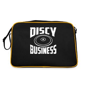 Discy Business - Lanceur de disque drôle - Sac Retro - noir/or - Dos
