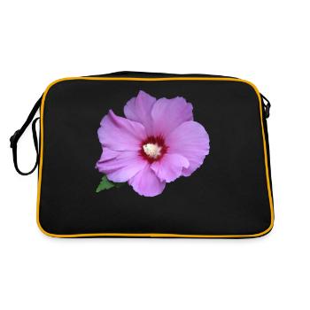 Fleur rose rose Guimauve rose - Sac Retro - noir/or - Dos