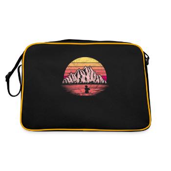 Angler - Retro Tasche - Schwarz/Gold - Hinten
