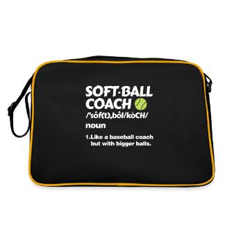 Joueur de softball Baseball Sport Pitcher Cadeau - Sac Retro - noir/or - Dos
