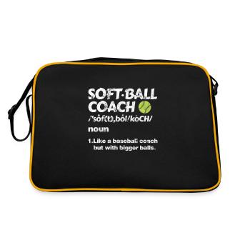 Entraîneur de softball - Sac Retro - noir/or - Dos