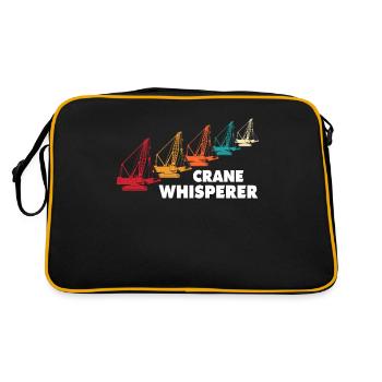 Crane Operator Crane Crane Driver Crawler Crane - Retro Bag - black/gold - Back