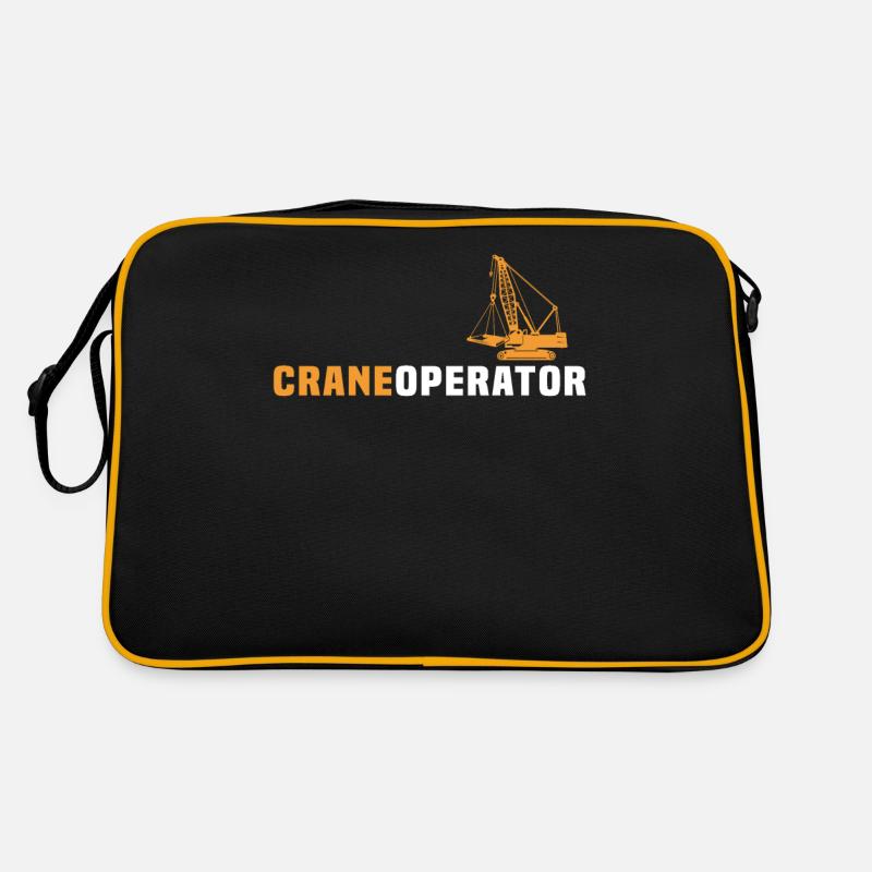 Crane Operator Crane Crane Driver Crawler Crane Retro Bag