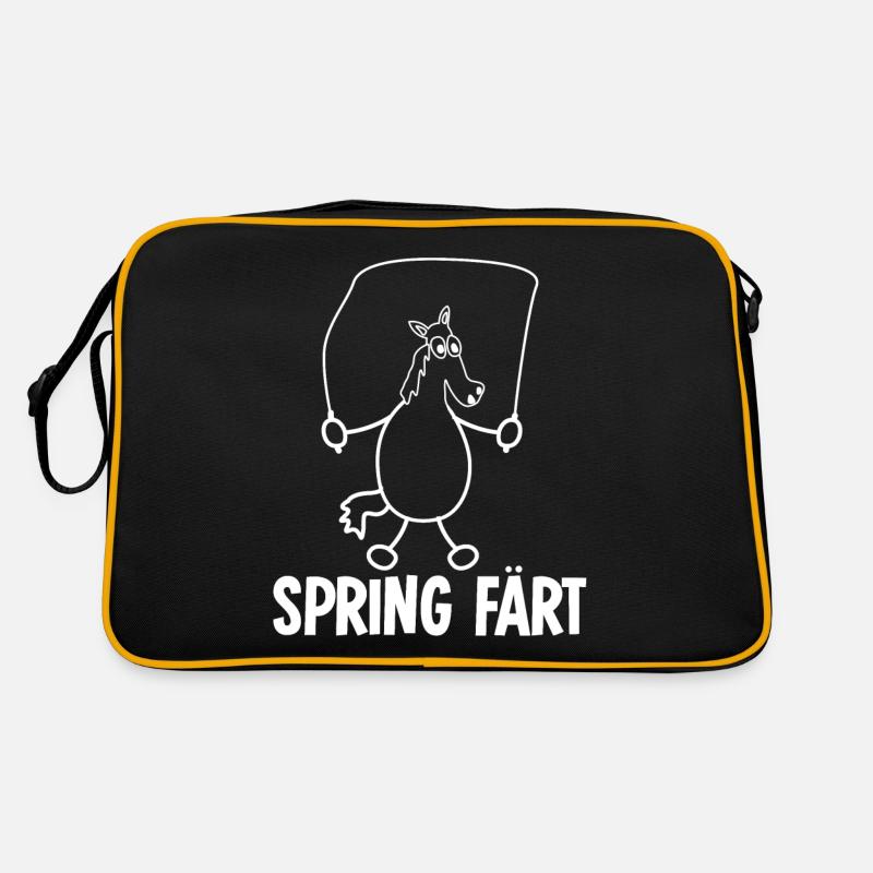 Pferd Färt Reiten Springpferd Reitsport Retro Tasche