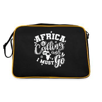 L’Afrique appelle et je dois aller continent - Sac Retro - noir/or - Dos