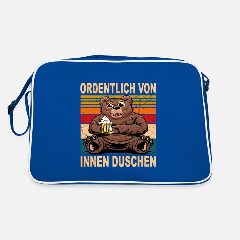 Ordentlich von innen Duschen witziger Trinkspruch Retro Tasche