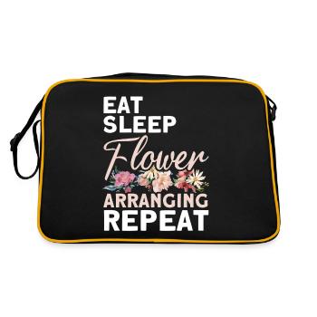 Florist Floristik Blumen Blumenladen Florist - Retro Tasche - Schwarz/Gold - Hinten