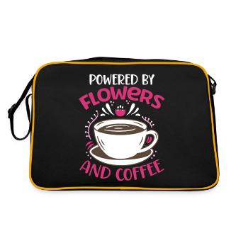 Florist Floristik Blumen Blumenladen Florist - Retro Tasche - Schwarz/Gold - Hinten